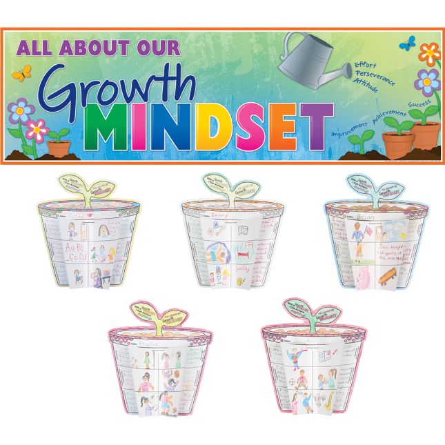 Ready-To-Decorate® 3-D Growth Mindset Bulletin Board Set