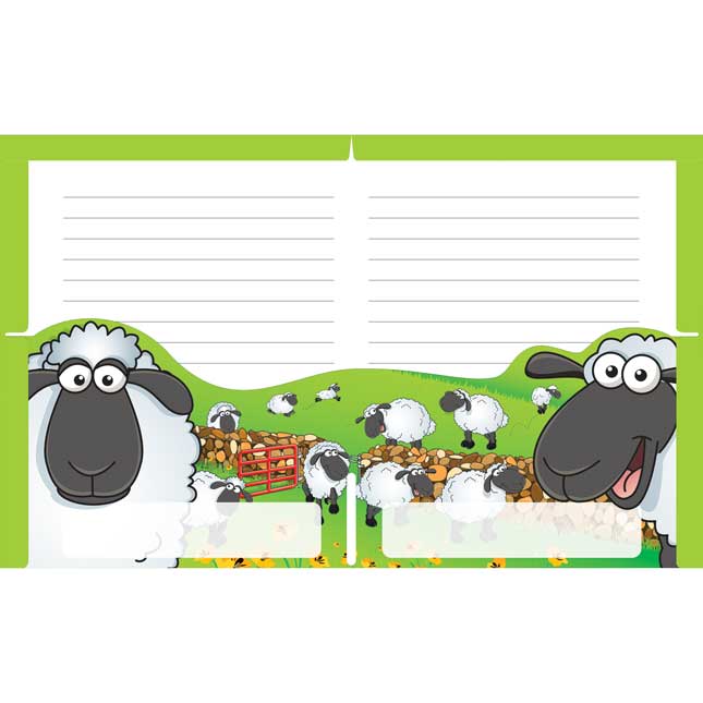 My Bring "Baa"ck Homework Folders - 2 Pocket - 12 Pack