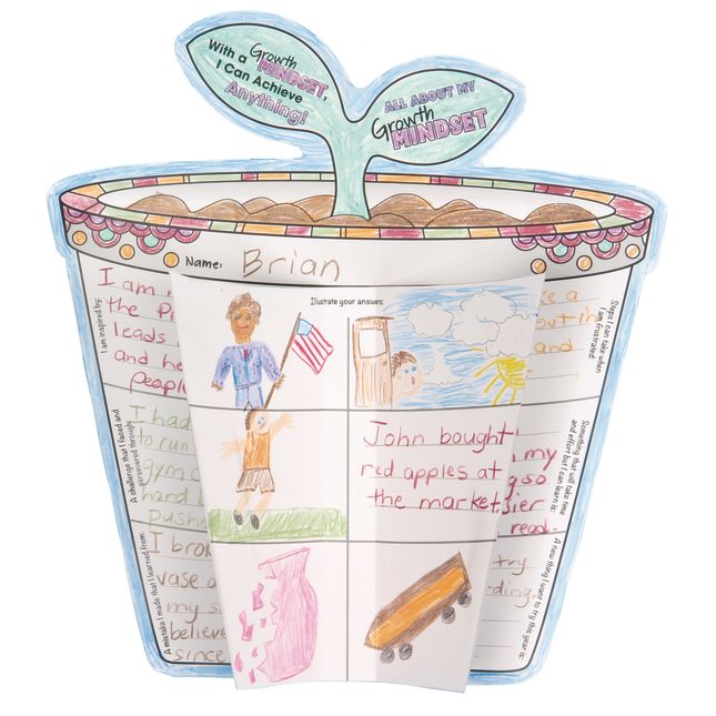 Ready-To-Decorate® 3-D Growth Mindset Flowerpots