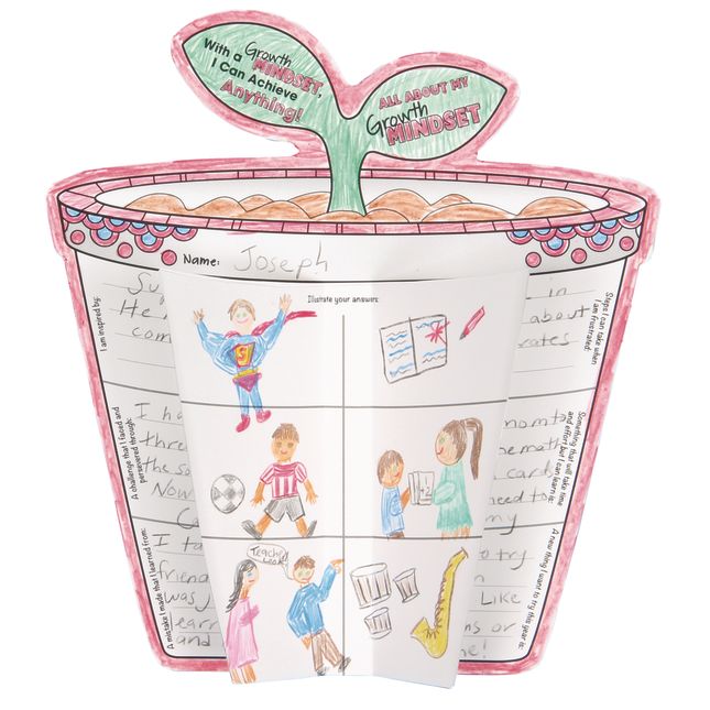 Ready-To-Decorate® 3-D Growth Mindset Flowerpots