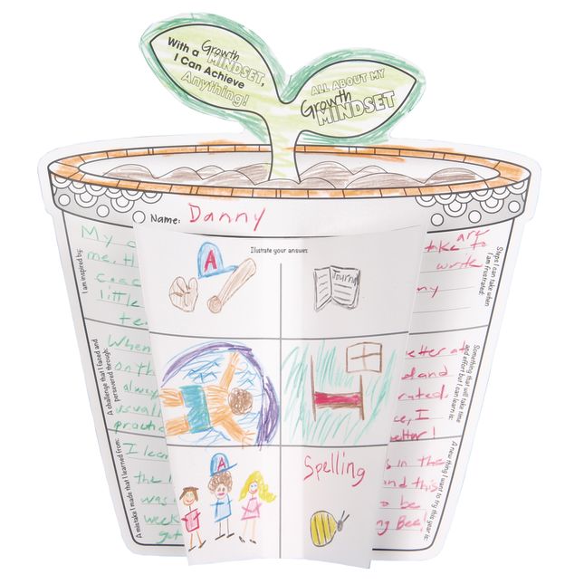 Ready-To-Decorate® 3-D Growth Mindset Flowerpots