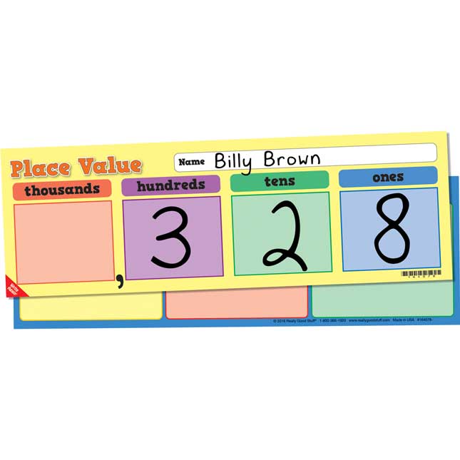 Place Value Write Again® Cards - Primary