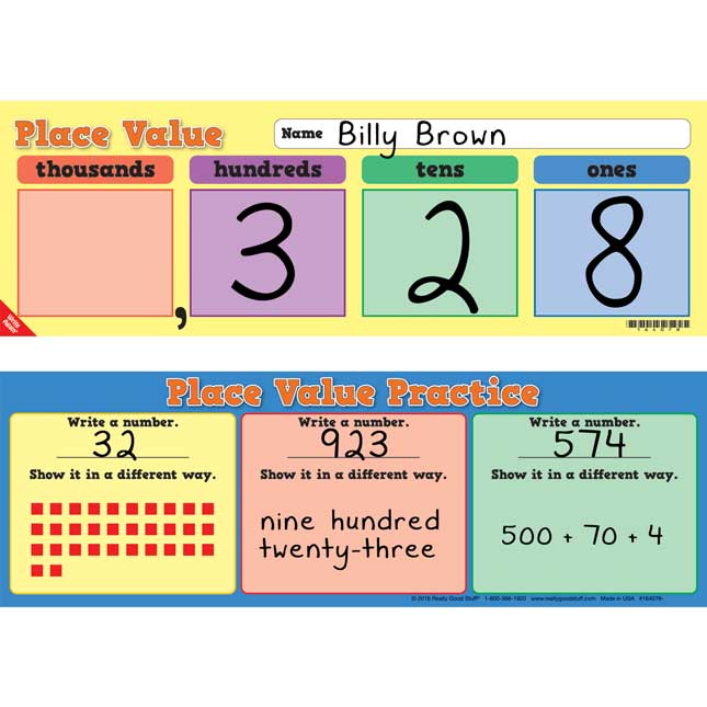 Place Value Write Again® Cards - Primary