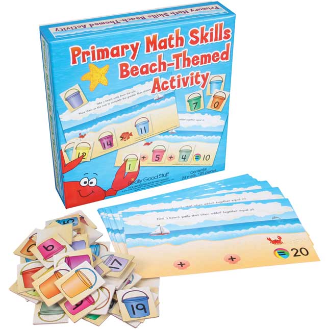 Primary Math Skills Beach-Themed Activity