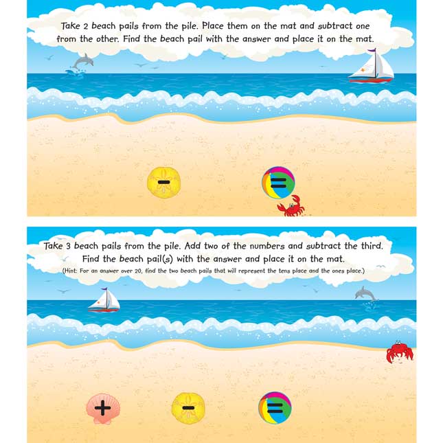 Primary Math Skills Beach-Themed Activity