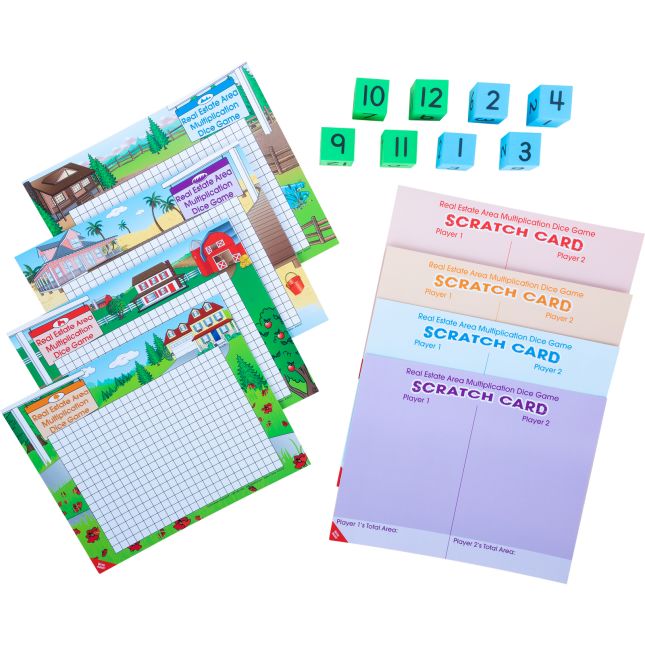 Real Estate Area Multiplication Dice Game - 1 game