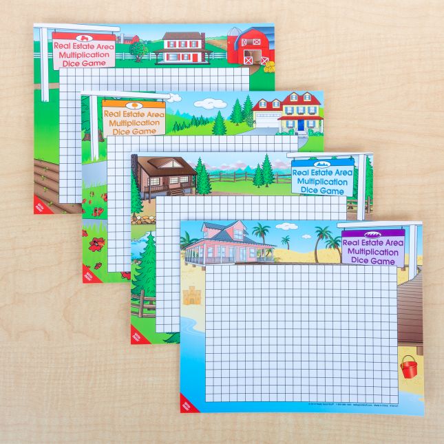 Real Estate Area Multiplication Dice Game - 1 game