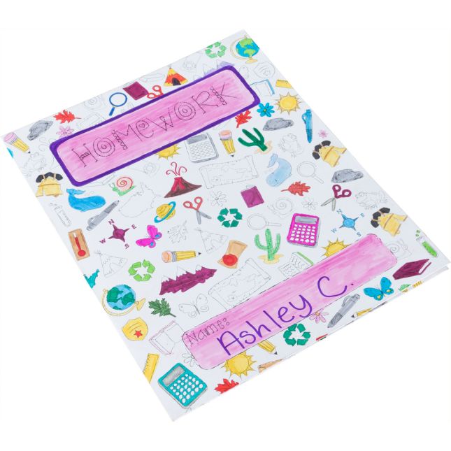 Ready To Decorate Homework Folders 2 Pocket 12 Pack