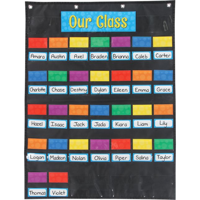 Our Class Management Pocket Chart™ - 1 pocket chart, 188 cards