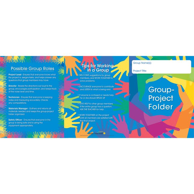 Group Project Folders with Helpful Tips - 3 Pocket - 12 Pack