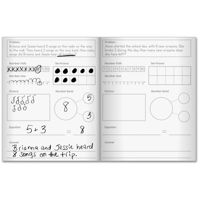 Scaffolded Math Journals - Addition And Subtraction Through 20 - 12 journals