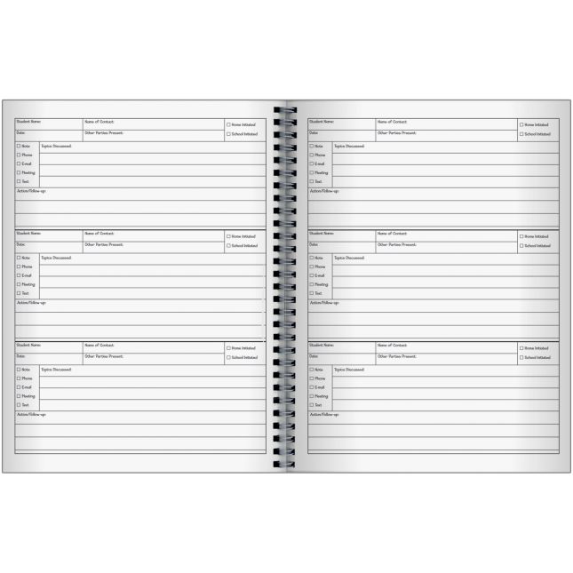 Parent Contact Record Book - Couture Style - 1 record book, 49 tabs