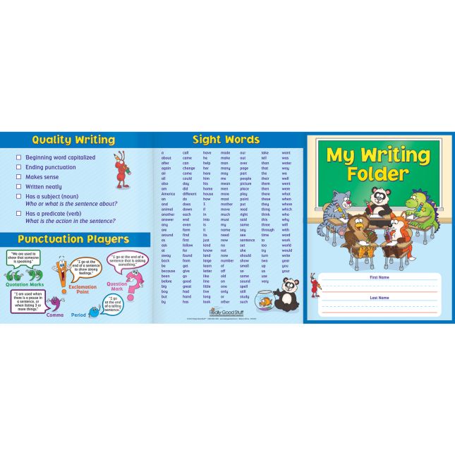 My Writing Tri-Fold 3-Pocket Student Folders - Set of 12