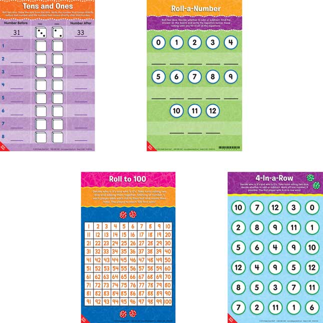 Math Mats Dice Games - Set 2