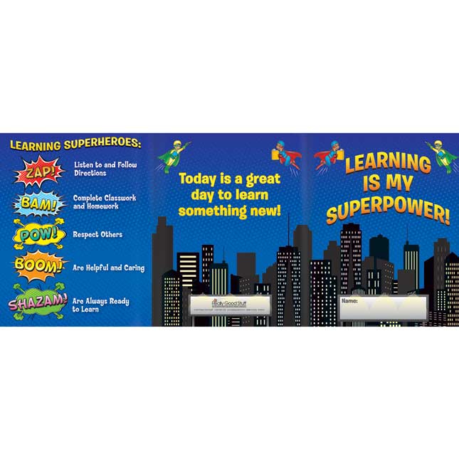 Learning Is My Superpower! Tri-Fold 3-Pocket Folders