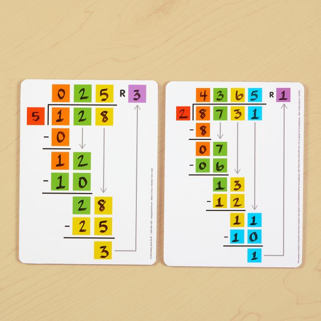 Really Good Stuff® Beginning Long Division Dry-Erase Boards - 6 Boards