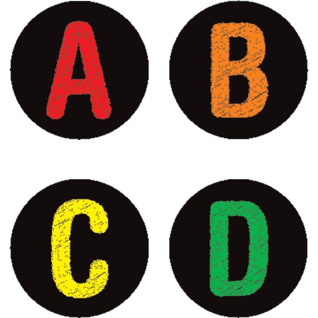 A-Z Sticky Letters : Brightly Coloured A - Z sticky letters.