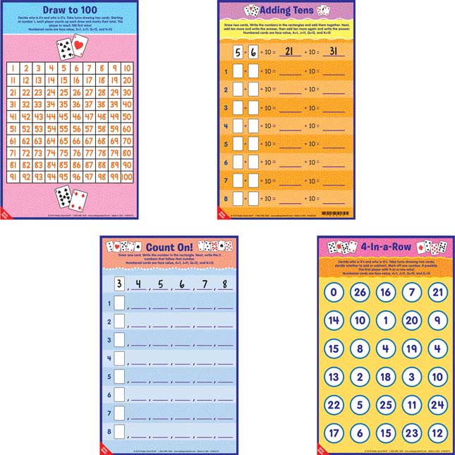 Math Mats Playing Card Games - Set 1