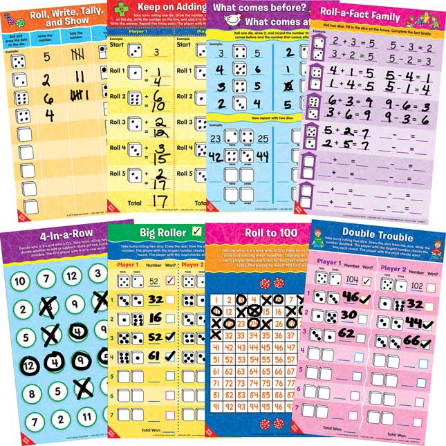 Math Mats Dice Games Complete Set