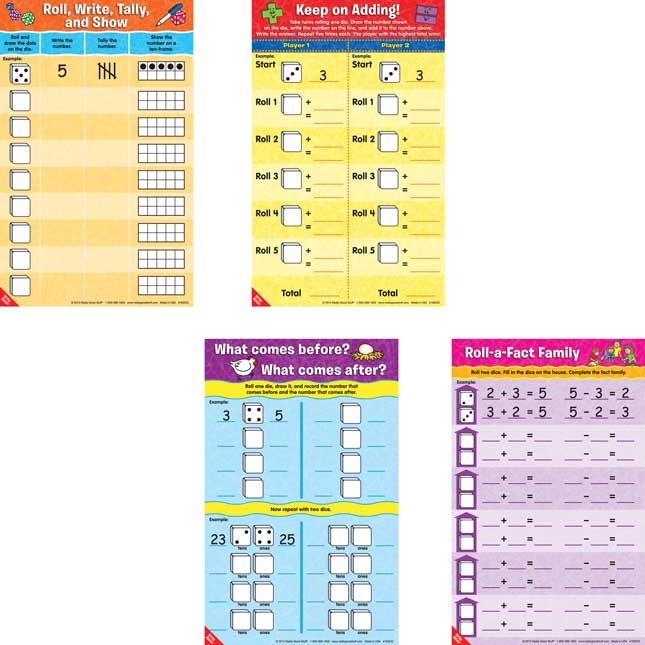 Math Mats Dice Games Complete Set