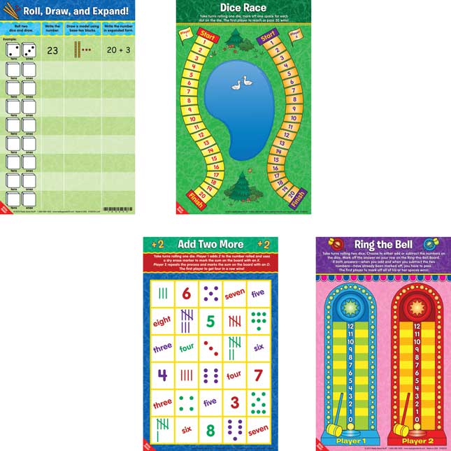 Math Mats Dice Games Complete Set