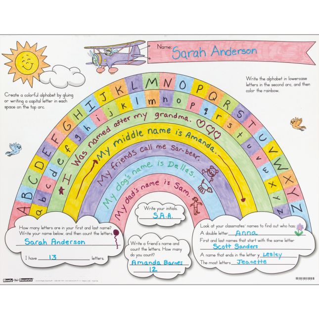 Ready-To-Decorate® Rainbow Letter Arc Posters - 24 posters