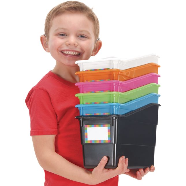 Neon Pop 6-Pack Durable Book And Binder Holders