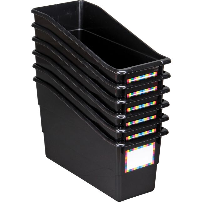 Durable Book And Binder Holders - Black and White 12-Pack