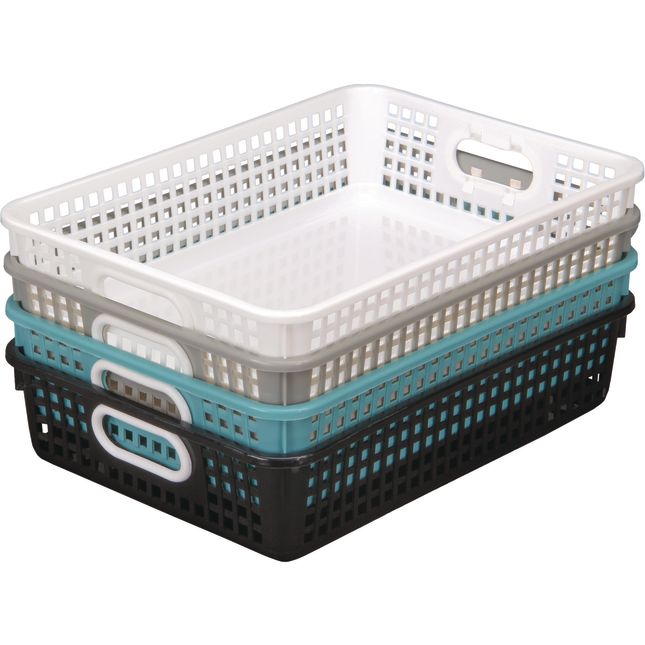 Classroom Paper Baskets - Neutral Colors - 4 baskets