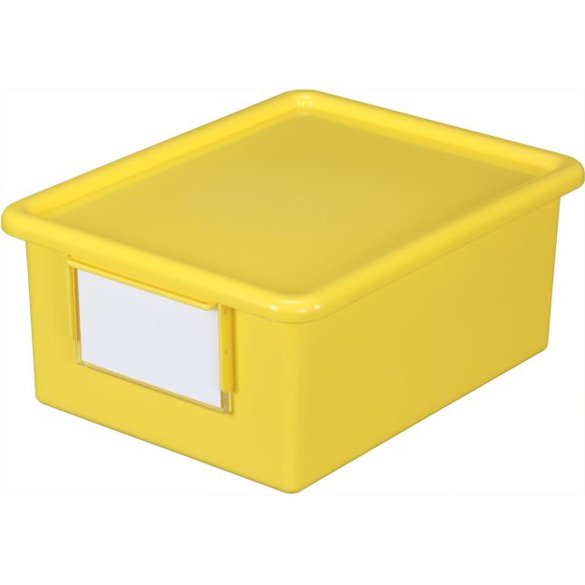 Large Easy-Label Bins With Lids, 6-Pack