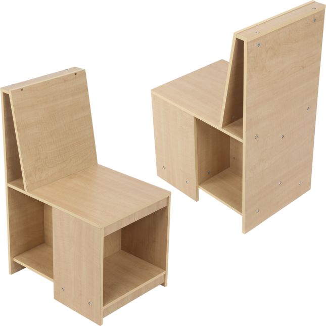 Really Good Stuff Sit Store Chair Pair - 2 Wooden Chairs