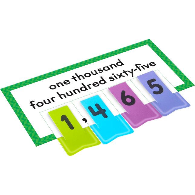 Place Value Activity Cards And Number Clips Kit - 81 cards, 30 clips