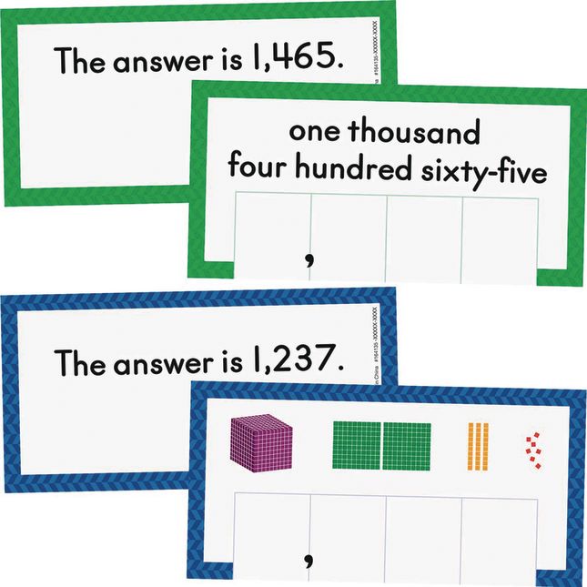 Place Value Activity Cards And Number Clips Kit - 81 cards, 30 clips