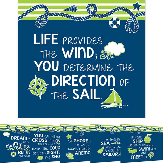 Nautical Mini Posters Set