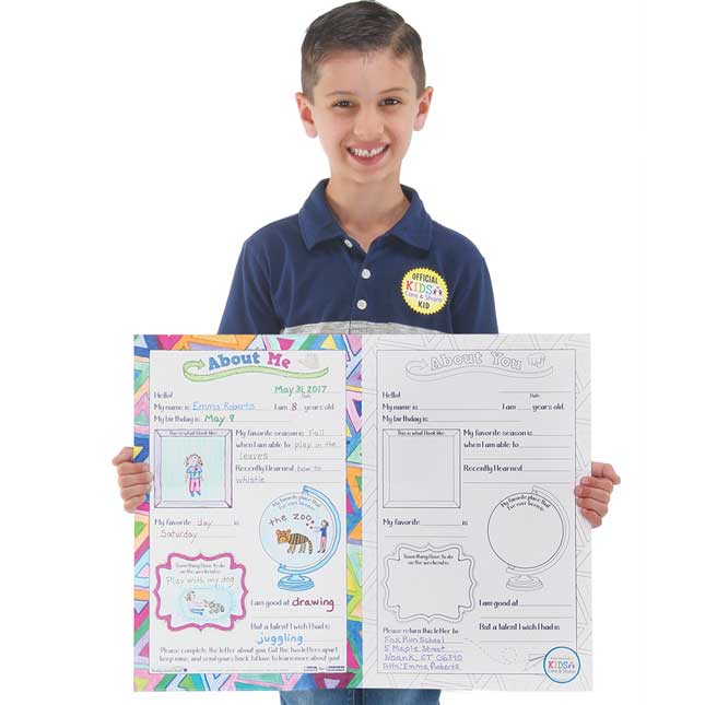 Kids Care and Share™ Ready-To-Decorate® About Us Pen Pal Posters Kit