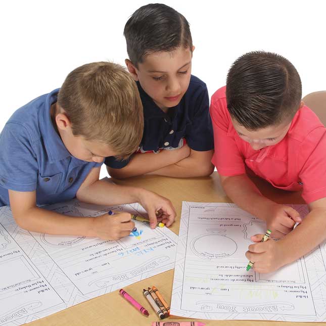 Kids Care and Share™ Ready-To-Decorate® About Us Pen Pal Posters Kit