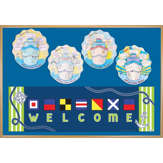 Ready-To-Decorate® Nautical 3-D Ships Bulletin Board Set