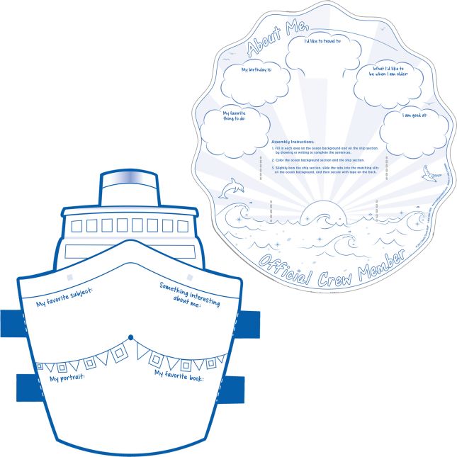 Ready-To-Decorate® Nautical 3-D Ships Bulletin Board Set