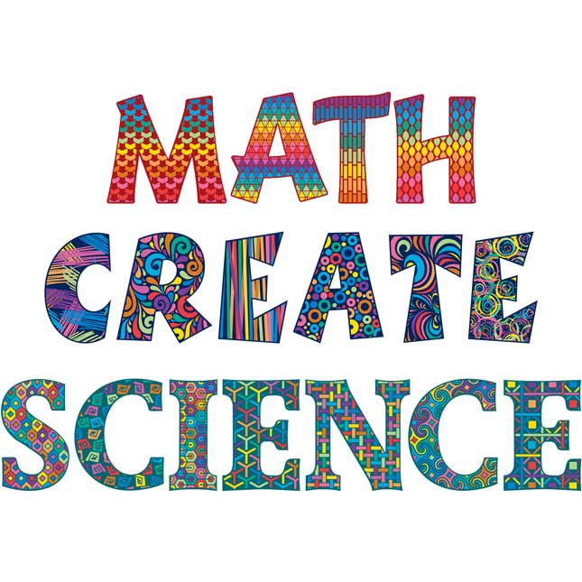 Classroom Display Letters: MATH, SCIENCE, CREATE