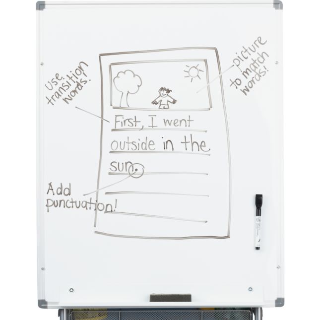 Mobile Reversible Dry Erase Whiteboard Easel