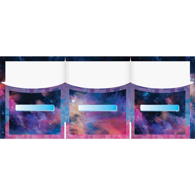 Galaxy-Themed Classwork Tri-Fold 3-Pocket Folders