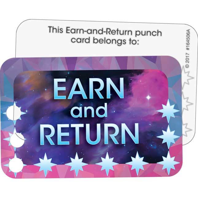 Galaxy-Themed Earn-And-Return Punch Cards