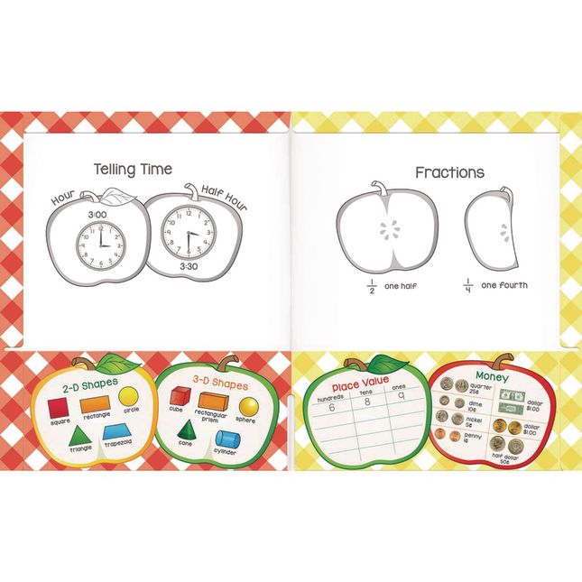 Really Good Stuff® Basic Math Skills 2-Pocket Student Folders - Set of 12