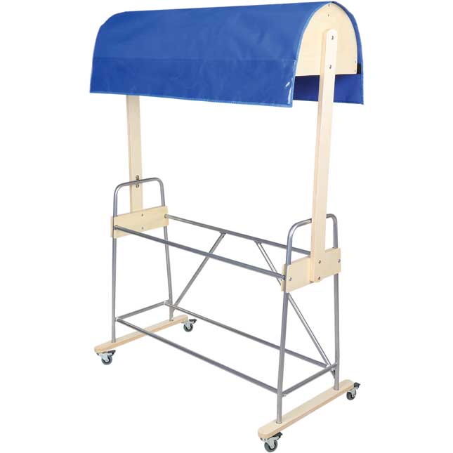 Mobile Storage Rack Wood Frame And Canopy