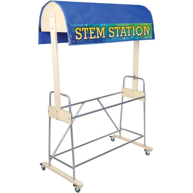 Mobile Storage Rack With STEM Canopy