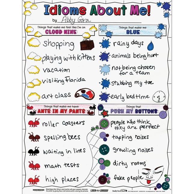 Ready-To-Decorate® Idioms About Me Posters - 32 posters