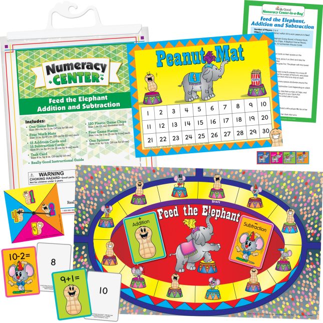 Feed The Elephant Addition And Subtraction Numeracy Center™ - 1 numeracy center