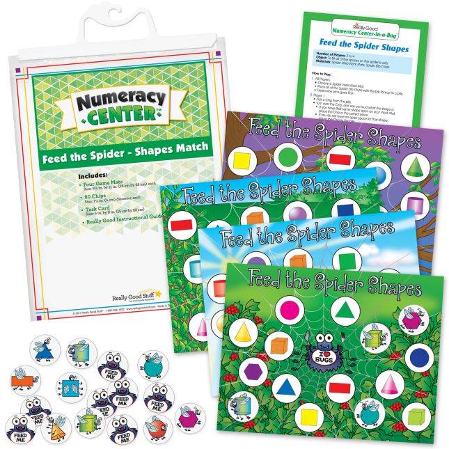 Feed The Spider - Shapes Match Numeracy Center™ - 1 numeracy center