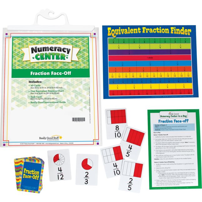 Fraction Faceoff Numeracy Center with Storage Bag -