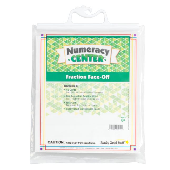 Fraction Faceoff Numeracy Center with Storage Bag - Grab and Go Learning Pack - Children Build Fraction Fluency By Comparing Common Fractions - Grades 3-5_2